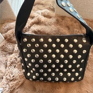 Studded Black Shoulder Bag